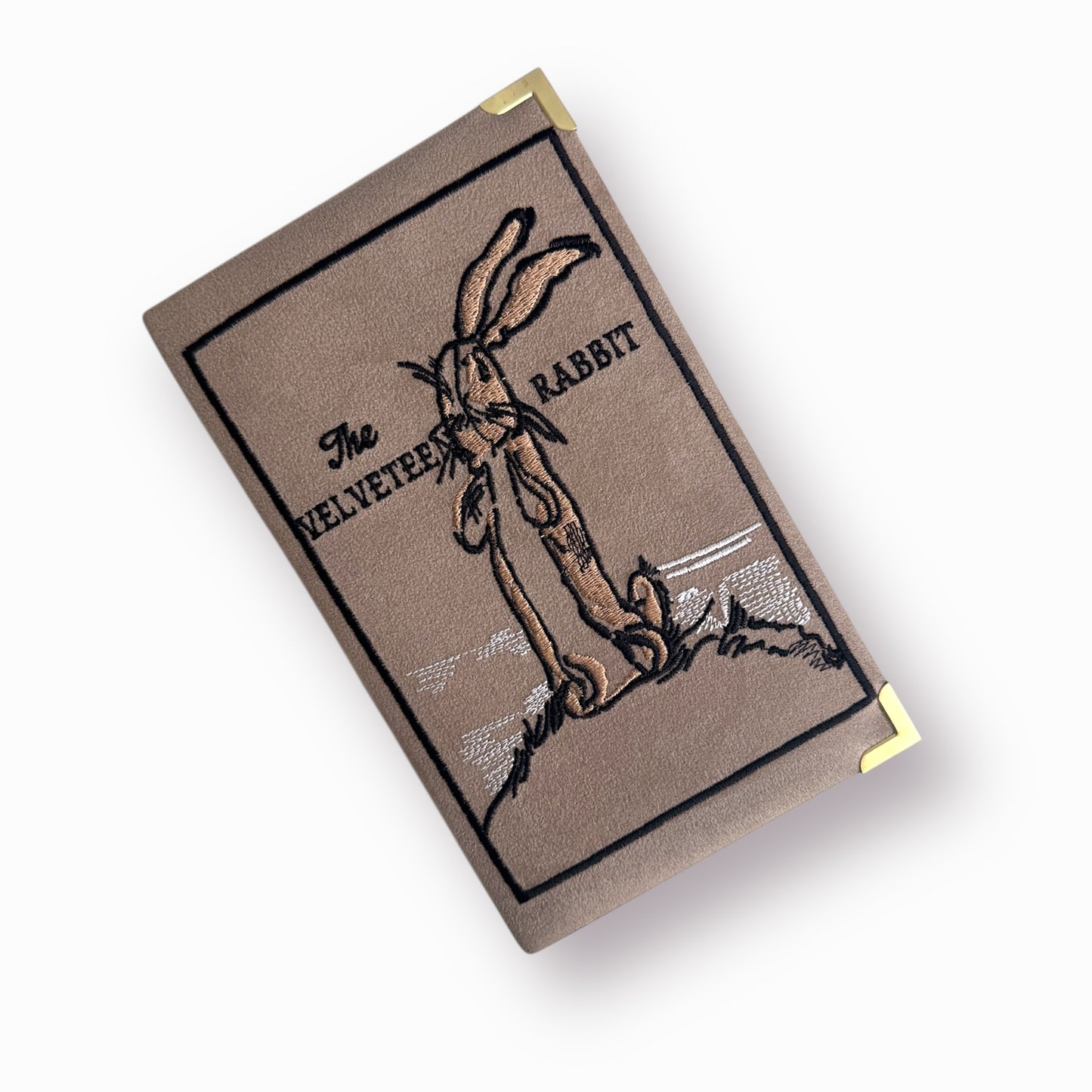 Embroidered Clutch - The Velveteen Rabbit - brown purse