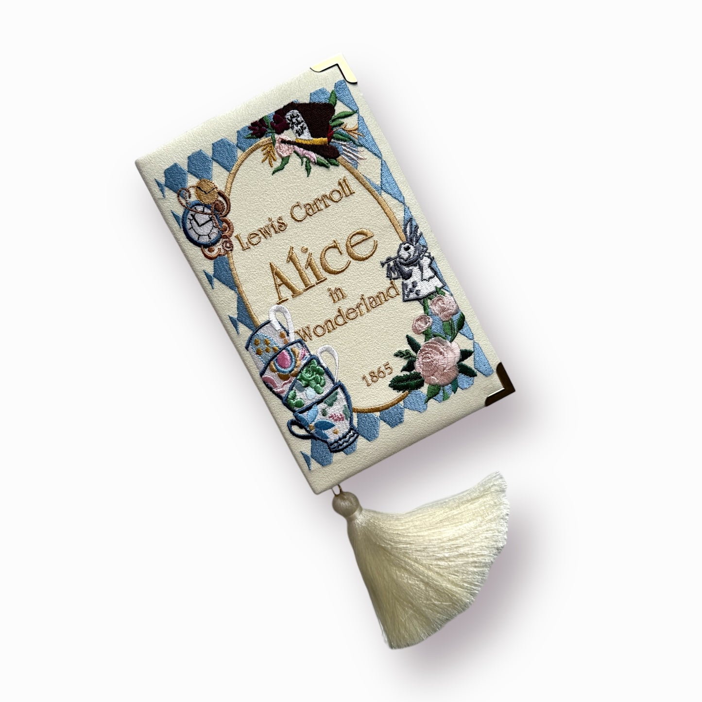 Book Clutch - Alice in Wonderland - with short handle