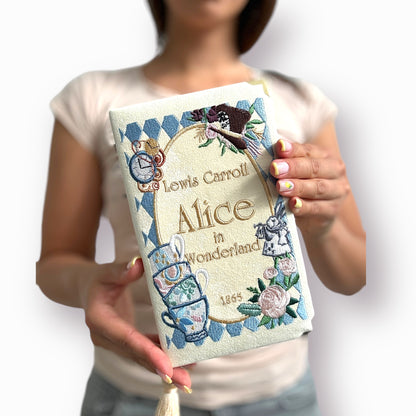 Book Clutch - Alice in Wonderland - with short handle