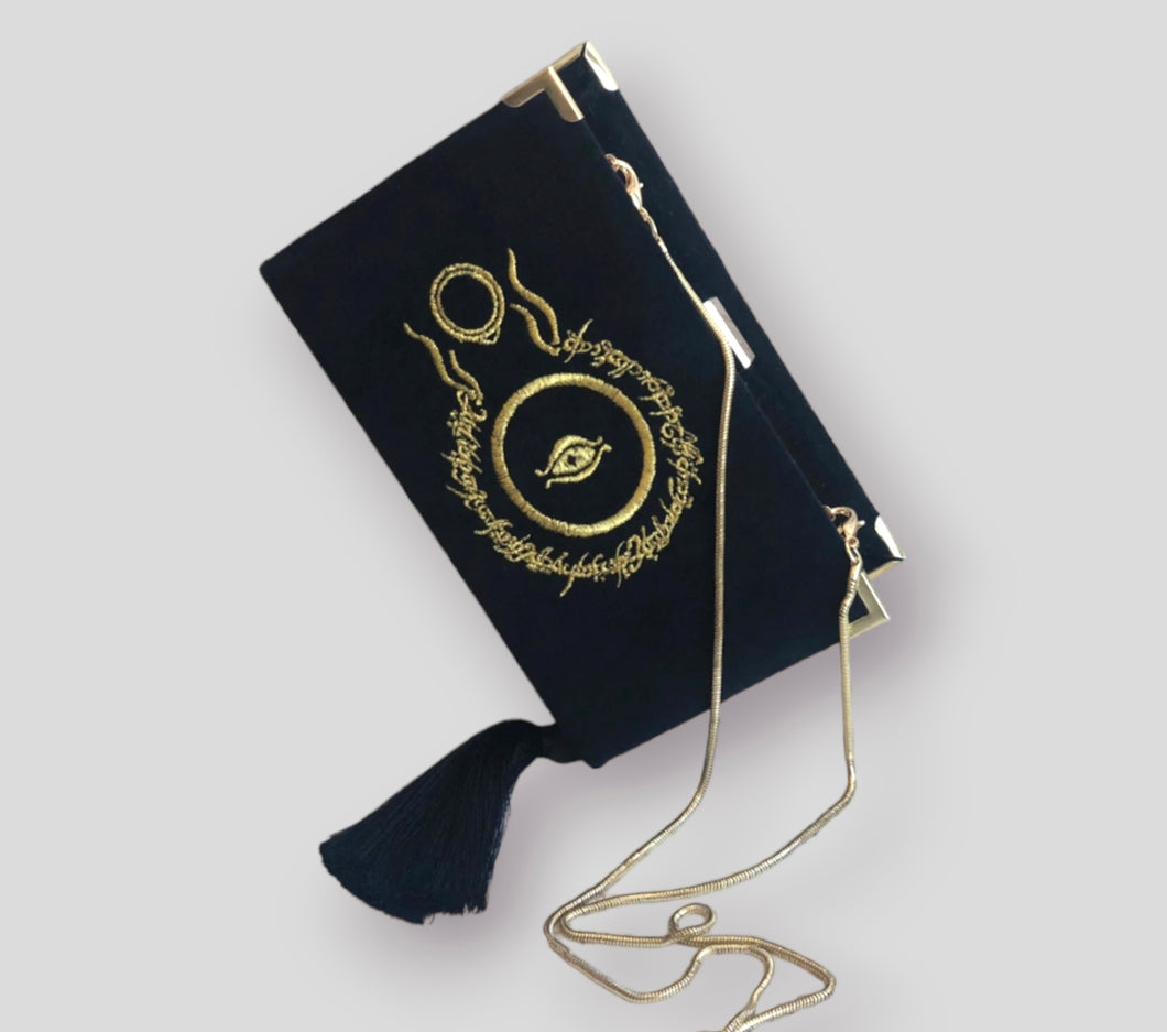Clutch book black - The Lord of the Rings - Gold embroidery