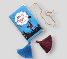 Load image into Gallery viewer, Book clutch - MARY POPPINS - Blue velvet version
