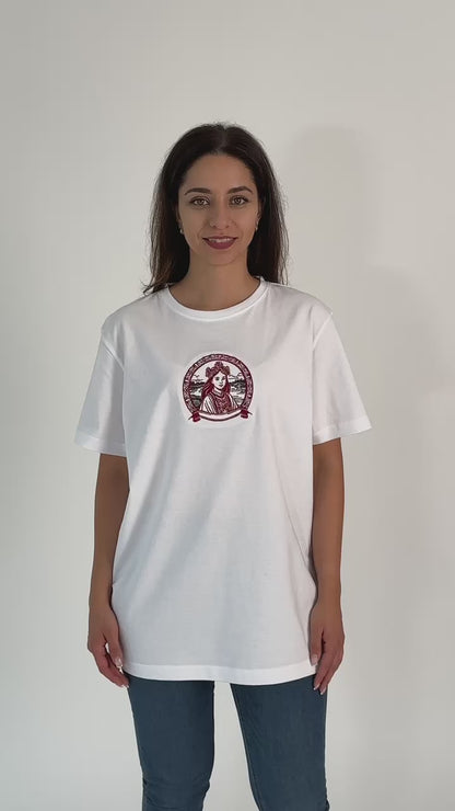 Embroidered T-shirt "Latvian national Girl"