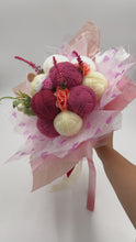 Load and play video in Gallery viewer, Yarn bouquet with artificial flowers with FREE Standard Shipping
