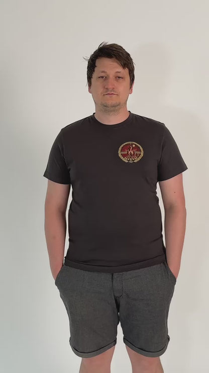 Embroidered T-shirt "Līgo Bonfire"