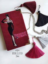 Load image into Gallery viewer, Book clutch - BREAKFAST AT TIFFANY&#39;S - Dark red version
