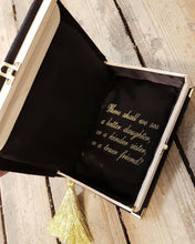 Load image into Gallery viewer, Wedding Book Clutch - Marry Me - Ivory white velvet version
