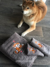 Load image into Gallery viewer, Towel Shiba - Set with しば いぬ illustration - Siba inu lover gift
