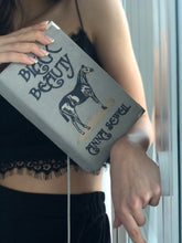 Load image into Gallery viewer, Book clutch - BLACK BEAUTY - Grey velvet version
