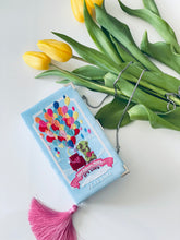 Load image into Gallery viewer, Custom Book clutch purse - handmade velvet - book clutch hand bag - women accessories - bookworm gift - womens bag
