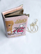 Load image into Gallery viewer, Book clutch Alice in Wonderland - Once upon a time purse -  Crossbody Handbag  - Book lover gift
