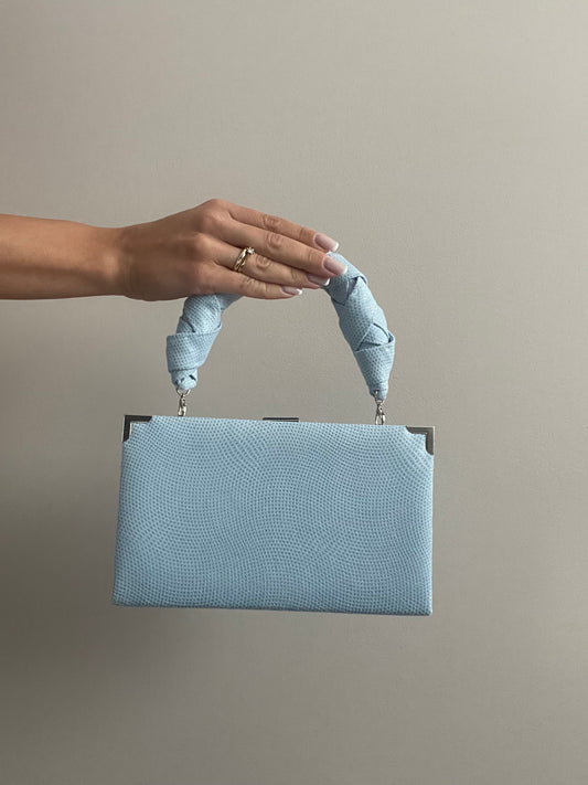 Mini handbag with handle - light blue version