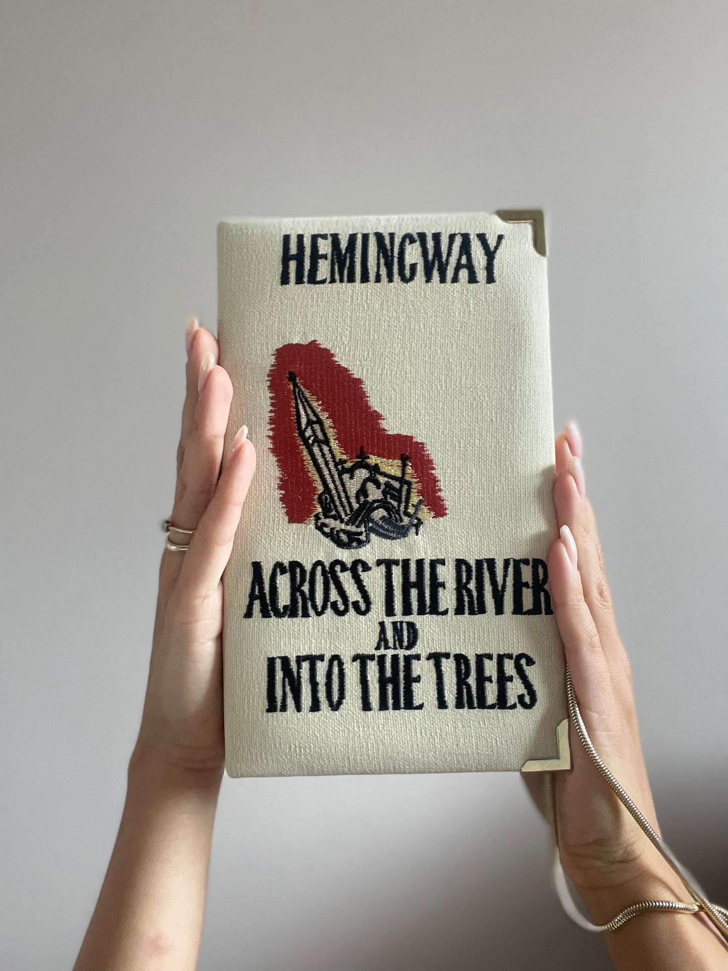 Book clutch purse Ernest Hemingway