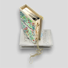Load image into Gallery viewer, Embroidered book clutch, novelty bag, crossbody, shoulder purse Jane Eyre floral - 2 sided
