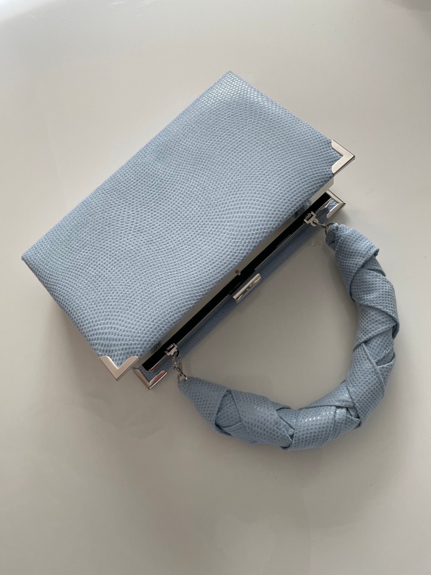 Mini handbag with handle - light blue version