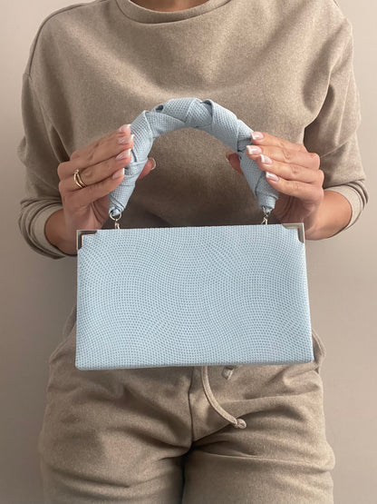 Mini handbag with handle - light blue version